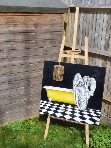 Afriel in the Bathroom