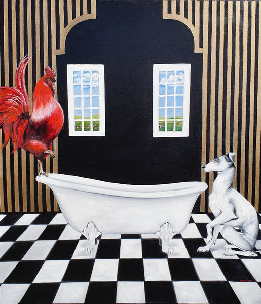 Natural and Phil in the Bathroom