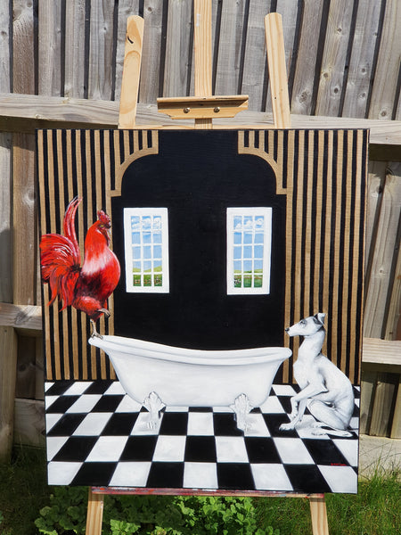 Natural and Phil in the Bathroom