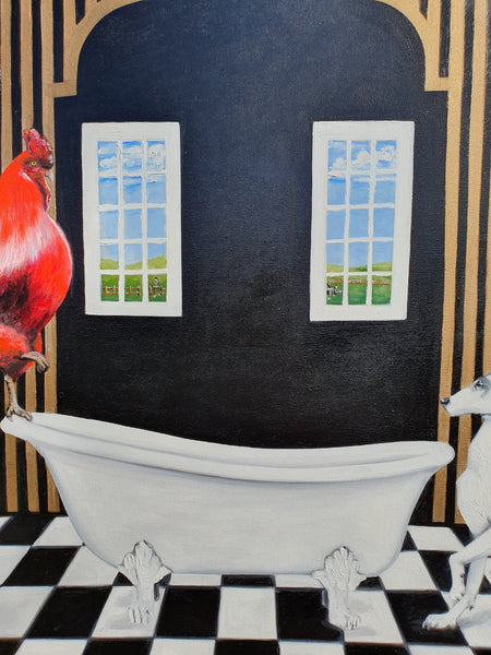 Natural and Phil in the Bathroom