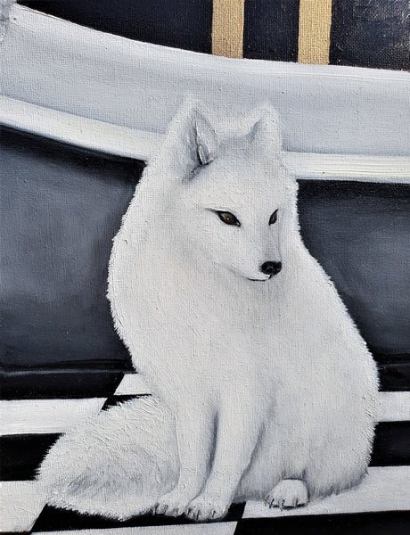 Snowy, Lady Lisa and Red in the Bathroom